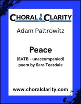 Peace SATB choral sheet music cover